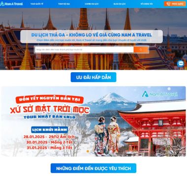 Mẫu WEBSITE DU LỊCH VÀ LỮ HÀNH 1 | TDG MEDIA