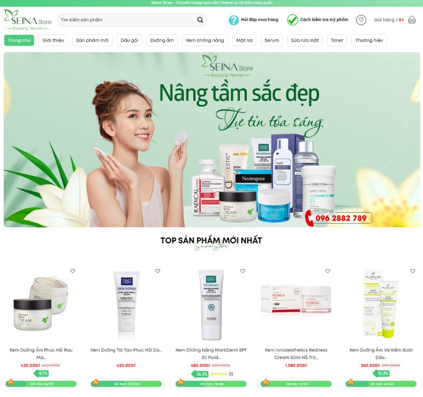 Mẫu WEBSITE MỸ PHẨM 1 | TDG MEDIA